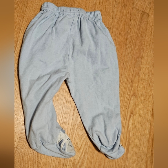 (3 for $20) 6-9M baby pants with footies elastic waistband blue with cow feet - Picture 6 of 6